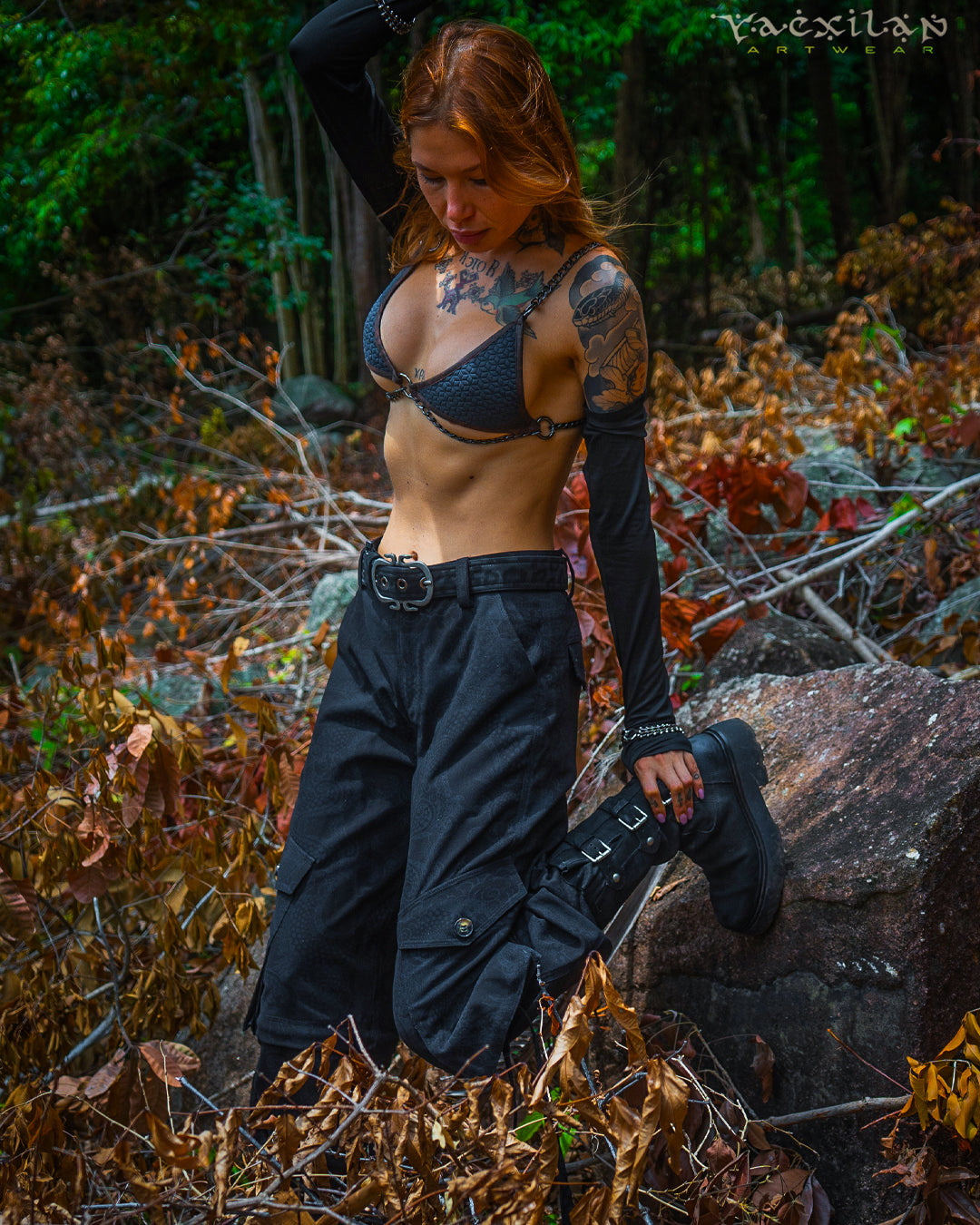 Pants Woman / Baggy Pockets TR Stretchy - Blak DRAGONS